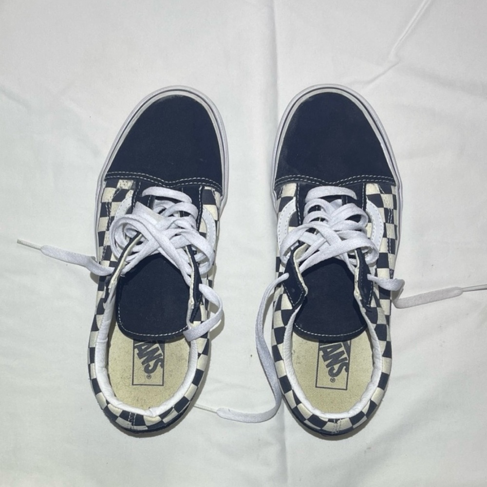 Vans Kids Sneakers with Black and White Checkered Design